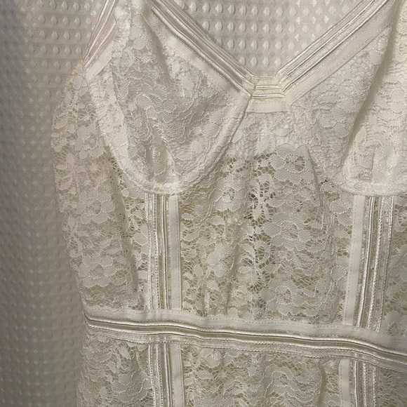 White Lace Thong Bodysuit - Picture 4 of 6